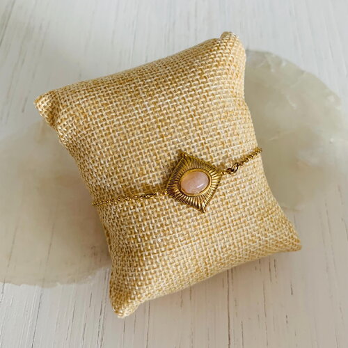 Bracelet lena (acier inoxydable et pierre de soleil)