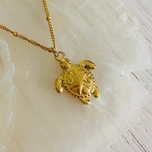 Collier honu (acier inoxydable pendentif tortue)