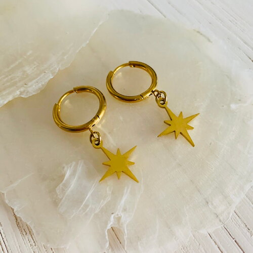 Boucles d’oreilles manava - étoile (acier inoxydable)