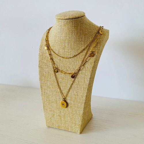 Collier multirang naumi (acier inoxydable)
