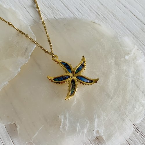 Collier moana (étoile de mer) - abalone