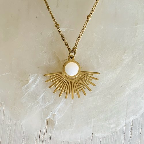 Collier mahana - nacre (acier inoxydable et nacre)