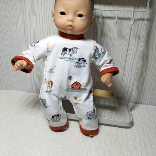 Pyjama pour poupon 30cm