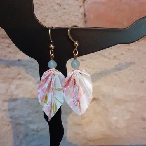 Boucles d'oreilles origami, boucles d'oreilles fantaisies, bijou cérémonie