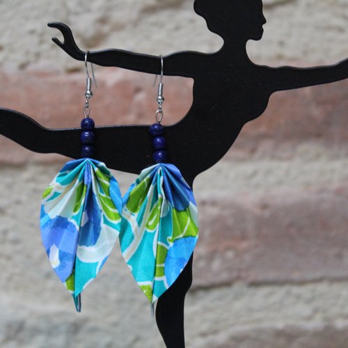 Boucles d'oreilles, lapis lazuli, idée cadeau femme, oriflow