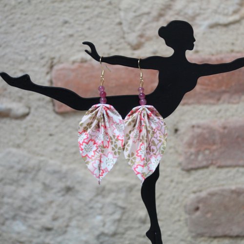 Boucles d'oreilles pendantes, idée cadeau anniversaire, oriflow