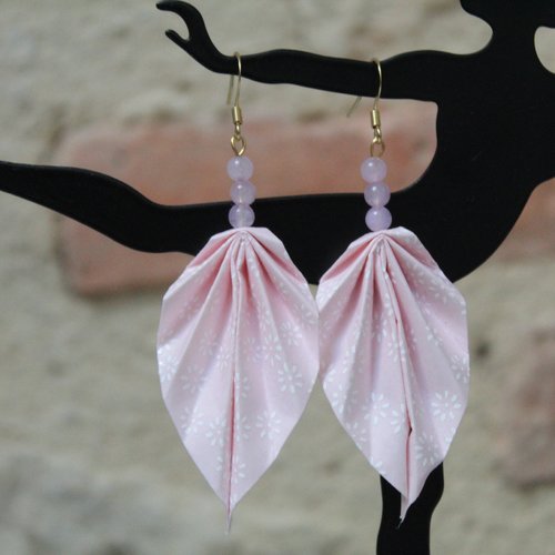 Boucles d'oreilles pierre naturelle, bijou kunzite oriflow