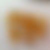 20 perles en verre transparentes goutte jaune orangé 10x5 mm