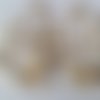 40 breloques pendentifs cœur doré email blanc 8x7 mm