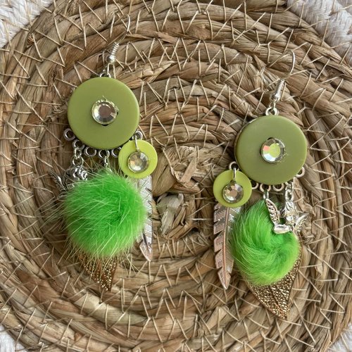 Boucles d'oreilles " jade"