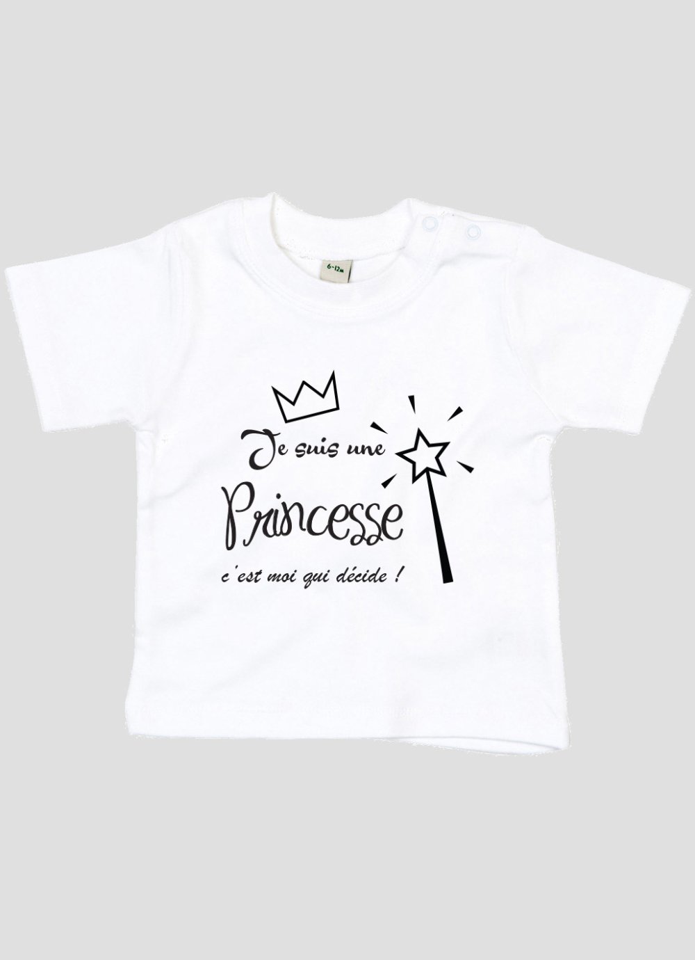 T Shirt Bebe Humoristique T Shirt Enfant Fantaisie Je Suis Une Princesse Un Grand Marche