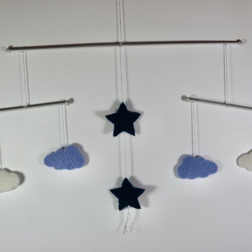 Mobile nuages bleu