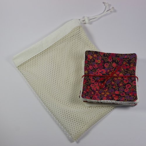 Lot de huit lingettes "framboise-myrtille"