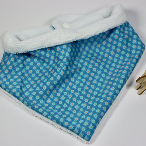 Nouveau! tour de cou - bavoir bandana "turquoise"