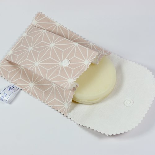 Etui pour savon " asanoha rose "