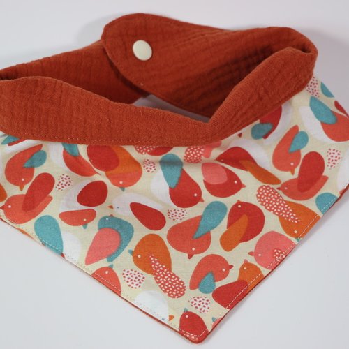 Bavoir bandana "oiseaux"