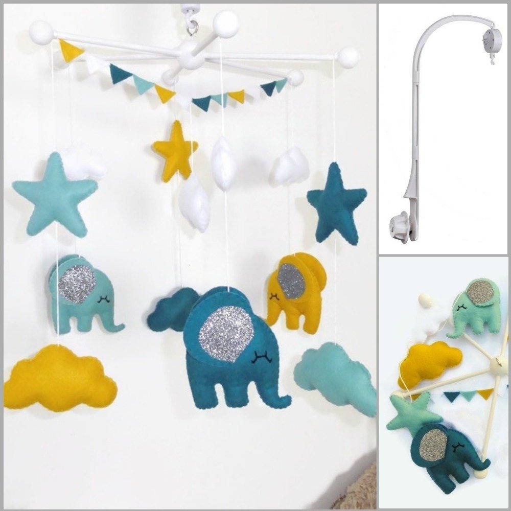 Mobile Decoratif Lit Bebe Decoration Chambre D Enfant Avec Potence Et Boite Musicale Rotative Un Grand Marche