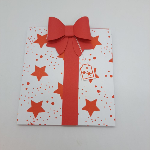 Carte paquet cadeau pour offrir une carte cadeau - rouge