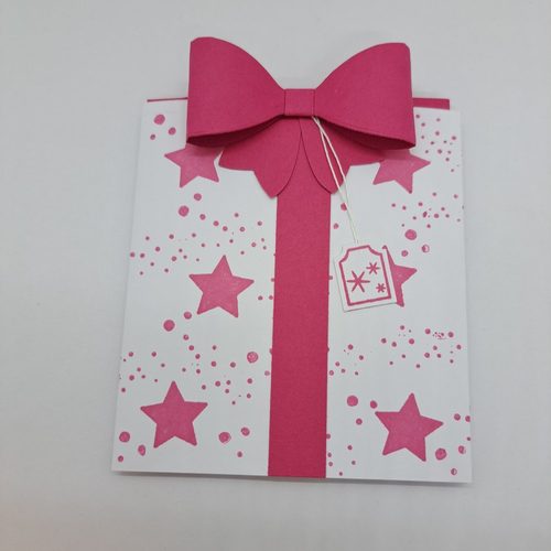 Carte paquet cadeau pour offrir une carte cadeau - rose