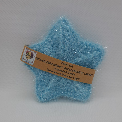 Eponge durable et multi-usage - étoile - bleu clair