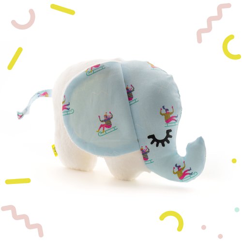 Doudou Bebe Peluche Elephant Polaire Extra Douce Coton Bleu Motifs Luges Cadeau Naissance Pour Filles Noel Anniversaire 19x15x7cm Un Grand Marche