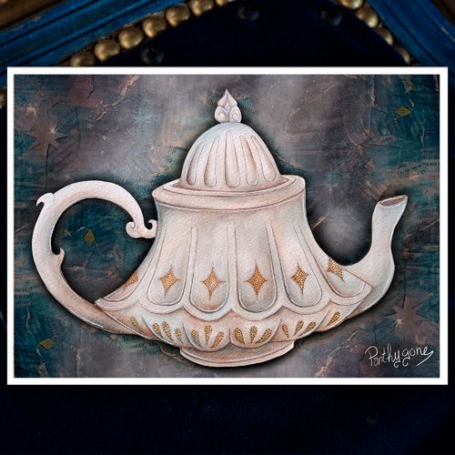 La théière enchantée ~ carte / print