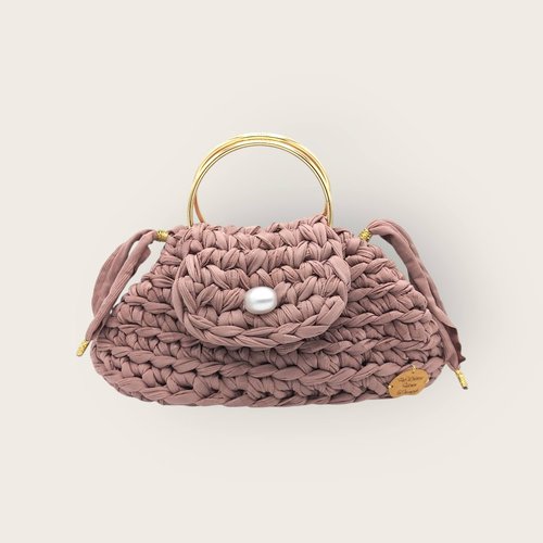 Sac au crochet en fil recyclé - élégance écoresponsable - bella rosa