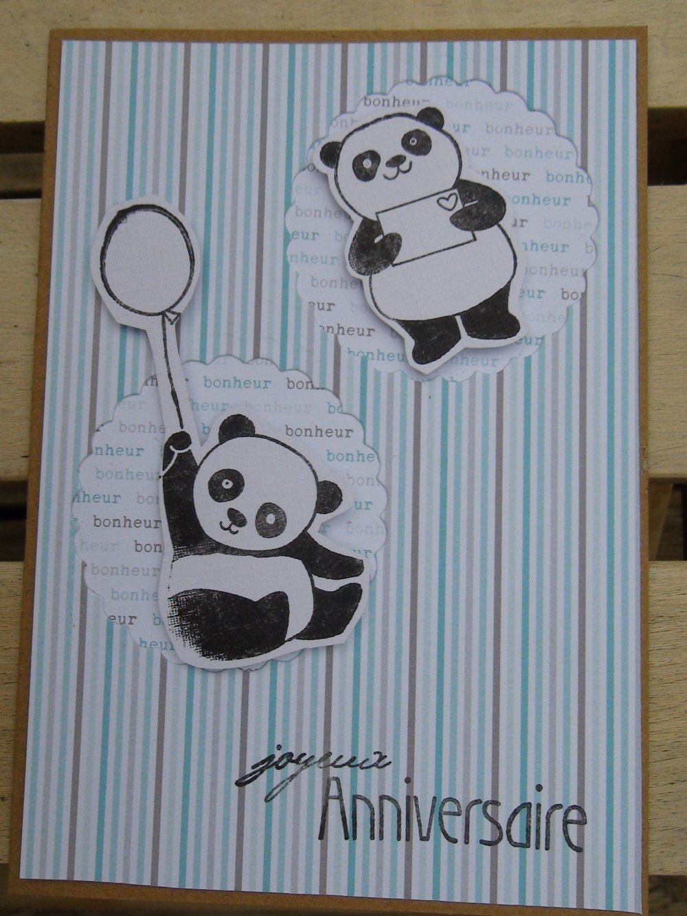 Carte Anniversaire Bebe Ou Enfant Theme Panda Un Grand Marche