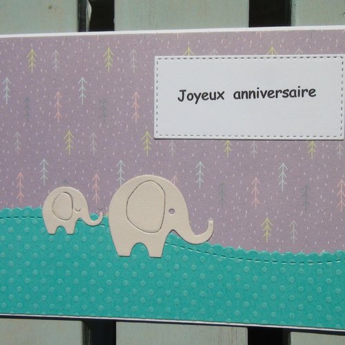Carte Anniversaire Bebe Ou Enfant Theme Elephant Un Grand Marche