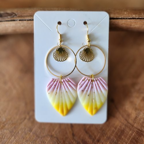 Boucles d'oreilles pendantes " dune"