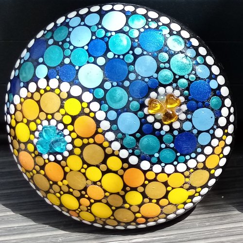 Yin yang bleu et jaune