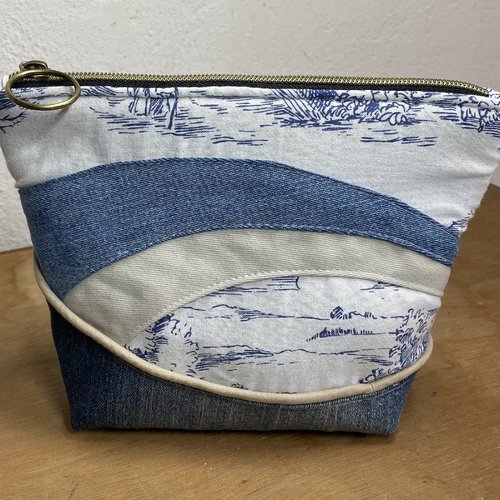Trousse toile de jouy