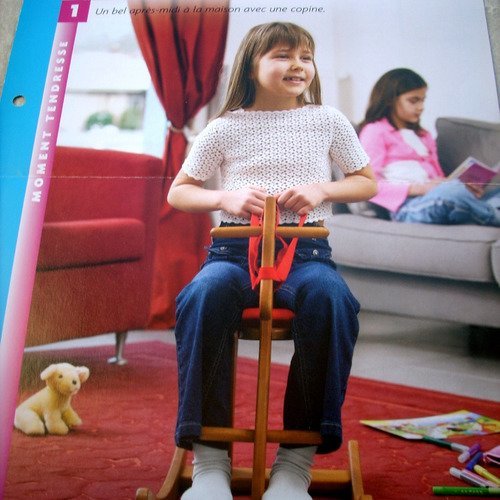 Fiche éditions atlas n°1  pull crochet fillette    -  livraison offerte  -