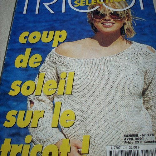 Tricot sélection n°275 avril 2001    -  livraison offerte  -