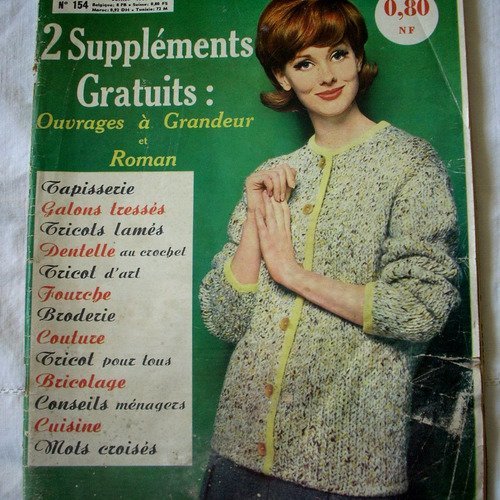 Mon ouvrage madame n°154 juillet 1961    -  livraison offerte  -