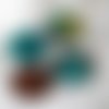 Gros cabochons d embellissement pour créations diverses en bois resiné fait main