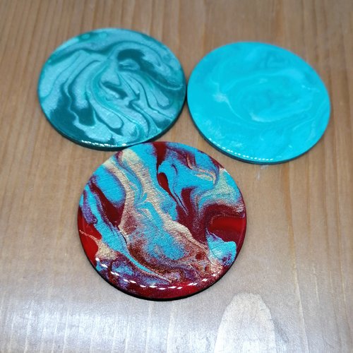 Grands cabochons, embellissement pour créations diverses