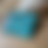 Gros pendentif carré camaïeu turquoise