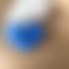 Pendentif cœur camaïeu bleu