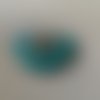 Pendentif turquoise cœur argenté