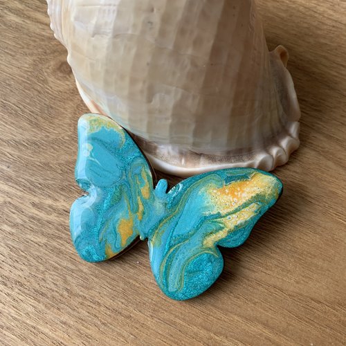 Papillon turquoise pour création bijoux