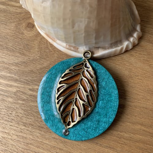 Pendentif bleu bronze  pour bijoux