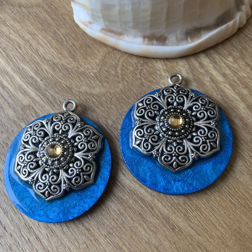 Duo de pendentifs pour créations bijoux
