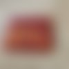 Grand cabochon carré 55 mm fuchsia orange pour créations diverses