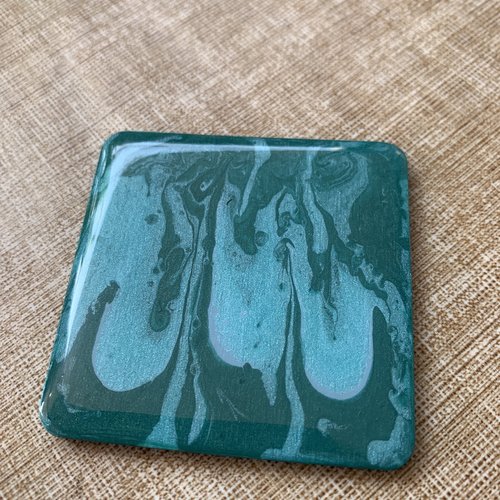 Gros carré 55 mm camaïeu turquoise pour créations variées