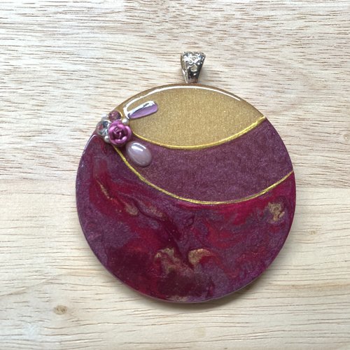 Gros pendentif 65 mm  pour création bijoux