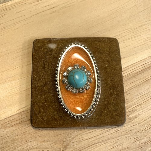 Grand cabochon carré pour créations diverses