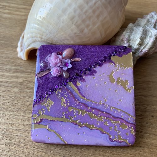 Grand cabochon carré pour créations