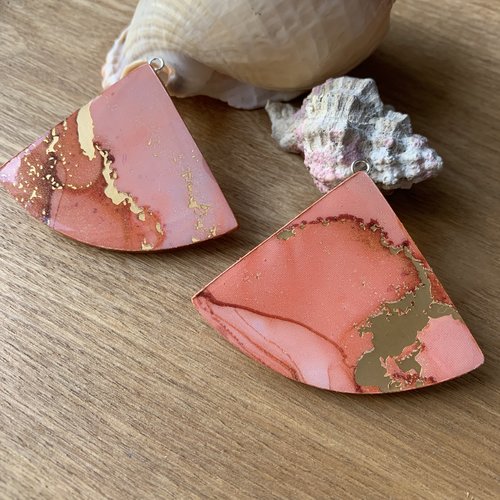 Duo pendentifs triangulaire pour création bijoux