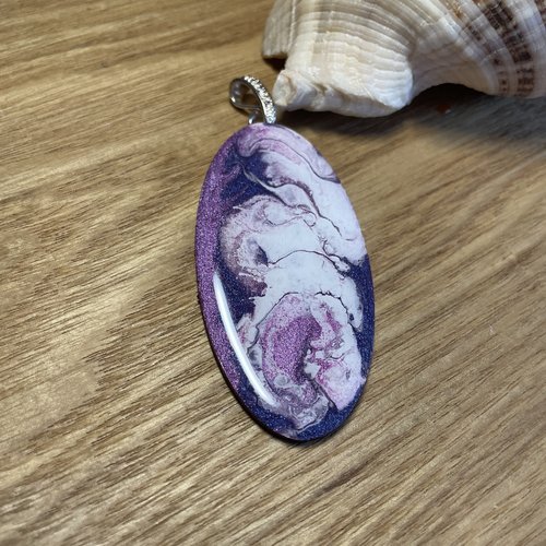 Pendentif  fusion prune et neige